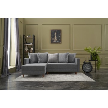 Aydam Corner Sofa Grey Left