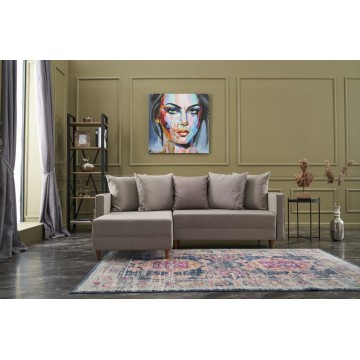 Aydam Corner Sofa Cream Left