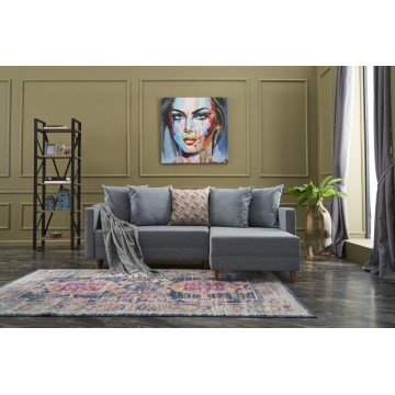 Aydam Corner Sofa Blue Right