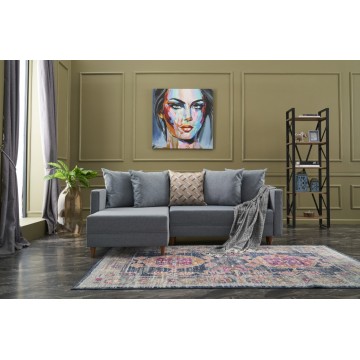 Aydam Corner Sofa Blue Left