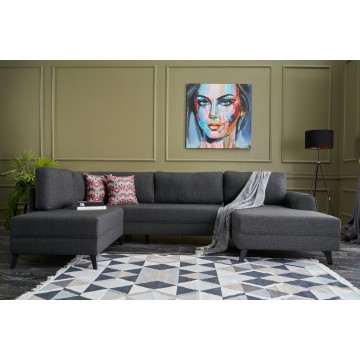 Belen Panaromic Corner Sofa Anthracite