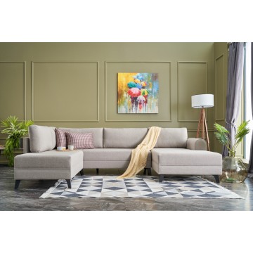 Belen Panaromic Corner Sofa Cream