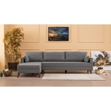 Bella Corner Sofa Grey Left