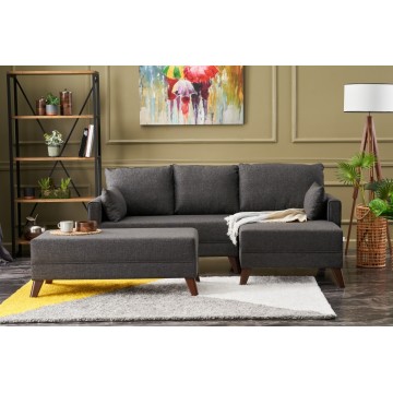 Bella Corner Mini Sofa Anthracite Right