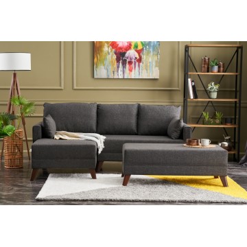 Bella Corner Mini Sofa Anthracite Left