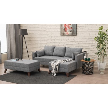 Bella Corner Mini Sofa Grey Right