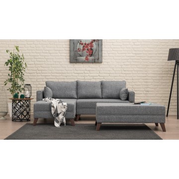 Bella Corner Mini Sofa Grey Left