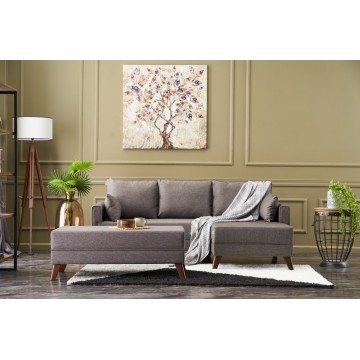 Bella Corner Mini Sofa Brown Right