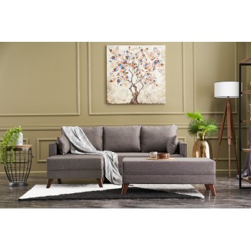 Bella Corner Mini Sofa Brown Left