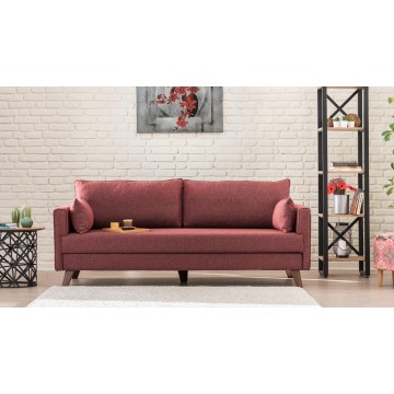 Bella Sofa 3 Pr Burgundy