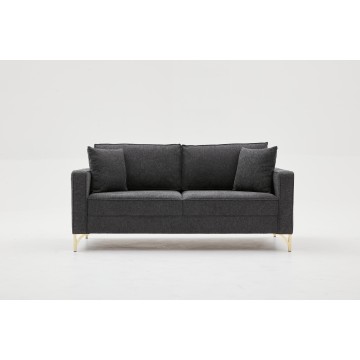 Berlin Sofa 2 Pr Antrachite - Gold Leg