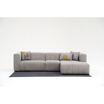 Beyza Corner Sofa Right Light Grey