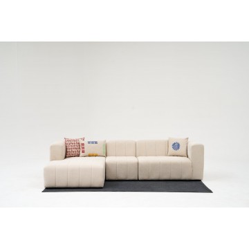 Beyza Corner Sofa Left Cream