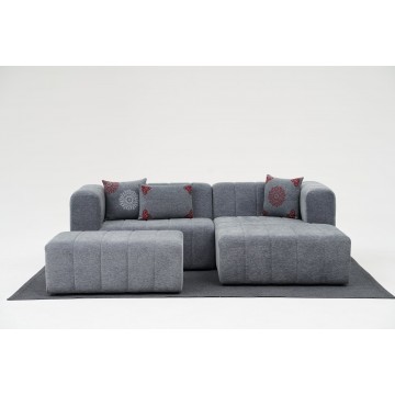 Beyza Mini Corner Sofa Right Grey