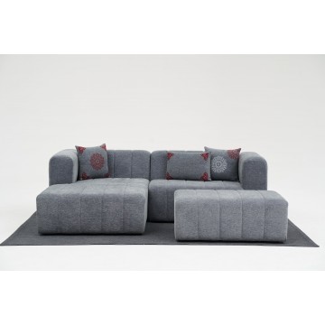 Beyza Mini Corner Sofa Left Grey