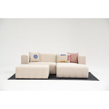 Beyza Mini Corner Sofa Right Cream