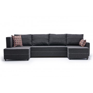 Ece Panoramic Corner Sofa Bed  Anthracite