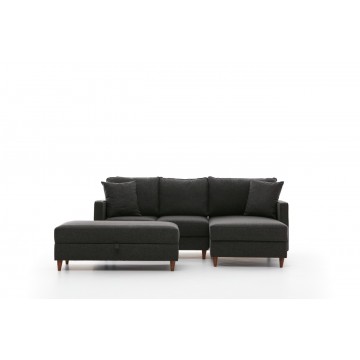 Eva Corner Sofa Bed Anthracite Right