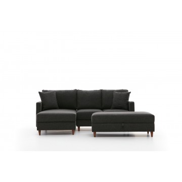 Eva Corner Sofa Bed Anthracite Left