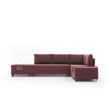 Fly Corner Sofa Burgundy Right