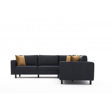 Kale Corner Sofa Velvet Anthracite