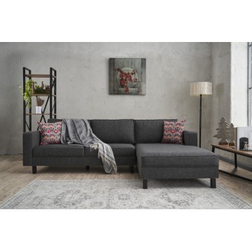 Kale Sectional Corner Linen Anthracite Right