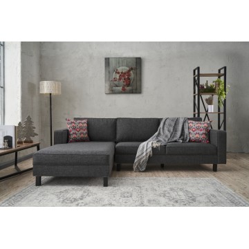 Kale Sectional Corner Linen Anthracite Left