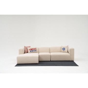 Linden Corner Sofa Left Cream