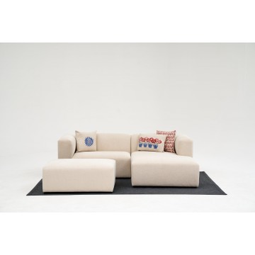 Linden Mini Corner Sofa  Right Cream