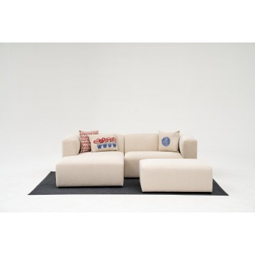 Linden Mini Corner Sofa Left Cream