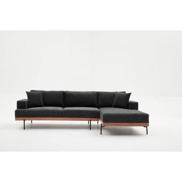 Liva Corner Sofa Anthracite Right