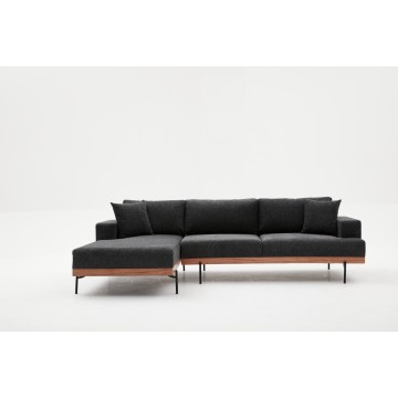 Liva Corner Sofa Anthracite Left