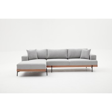 Liva Corner Sofa Grey Left