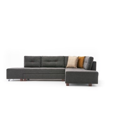 Manama Sectional Corner Sofa Anthracite Right