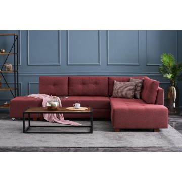 Manama Sectional Corner Sofa Burgundy Right