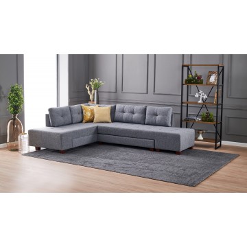 Manama Sectional Corner Sofa Grey Left