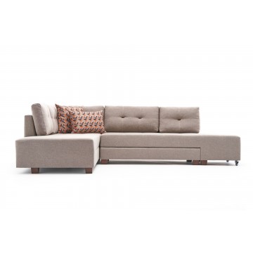 Manama Sectional Corner Sofa Cream Left