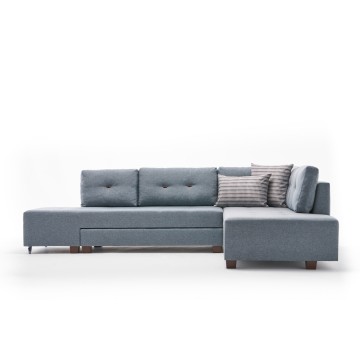 Manama Sectional Corner Sofa Blue Right