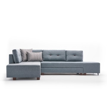 Manama Sectional Corner Sofa Blue Left