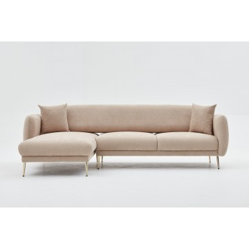 Simena Sectional Sofa Bed Left Beige