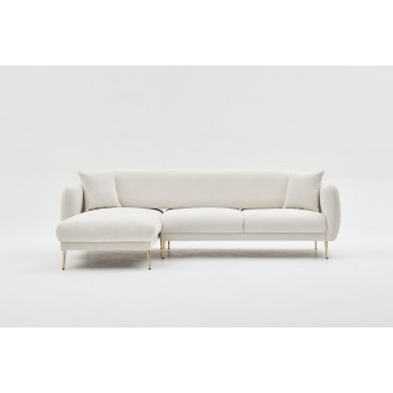 Simena Sectional Sofa Bed Left Cream