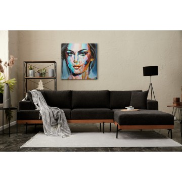 Liva Sectional Sofa Copper Couch with Right Arm Chaise