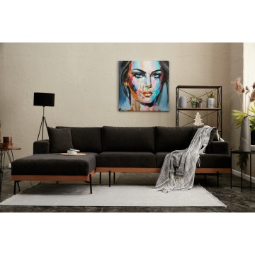 Liva Sectional Sofa Copper Couch with Left Arm Chaise