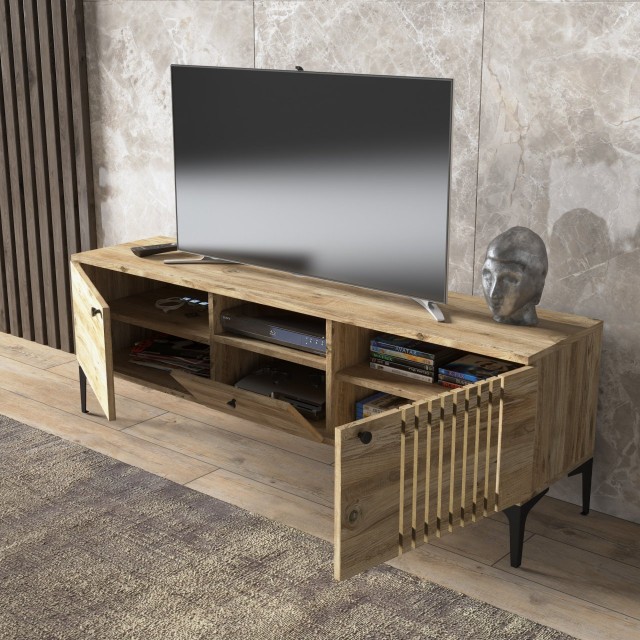 Elit Rustic TV Stand up to 60" TVs Console Table with Cabinets
