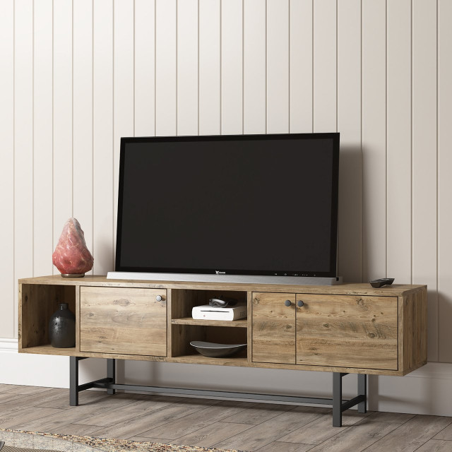 Vega Modern Industrial TV Stand Up To 65" TV